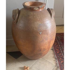 Very Large Stoneware Pot With Handles