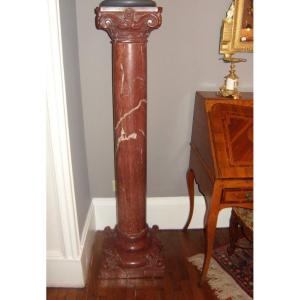 Red Marble Column
