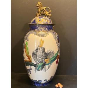 Very Large Covered Pot By Keller And Guérin