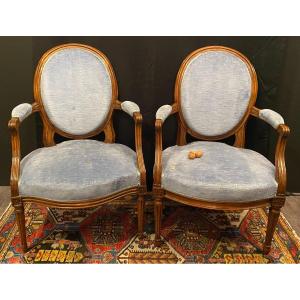 Two Louis XVI Period Armchairs