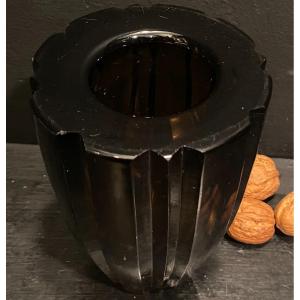 Daum Smoked Brown Vase