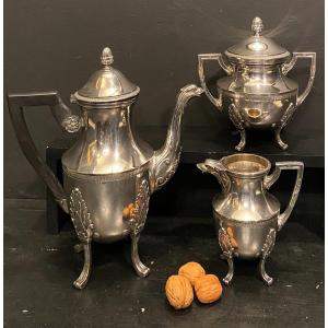 Silver Metal Coffee Set