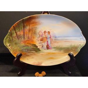 Large Oval Limoges Porcelain Dish