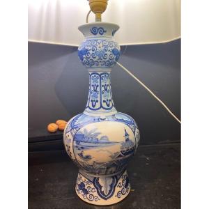Porcelain Vase, Mounted As A Lamp