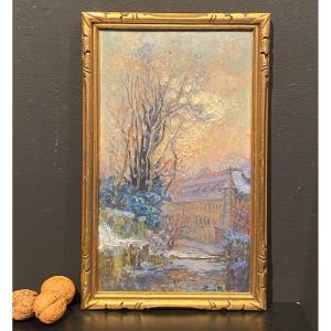 Painting, Picture Representing The Kling Factory In Sainte Marie Aux Mines