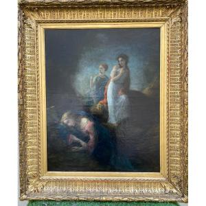 Painting, Painting Of Saint Madeleine, 19th Century
