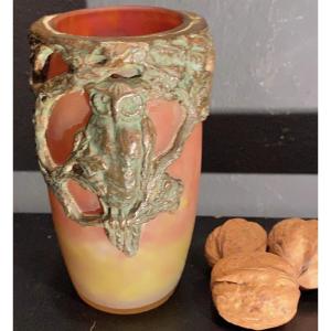 Daum Vase, Owl On Branch Model