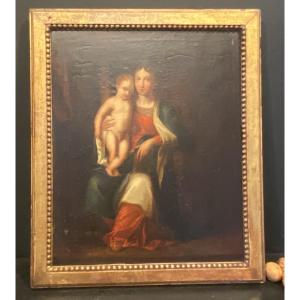 Painting, Painting Of A Virgin And Child