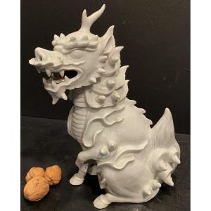 White Porcelain Dragon Bottle