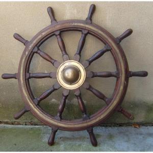 Mahogany Ship's Wheel, 19th Century