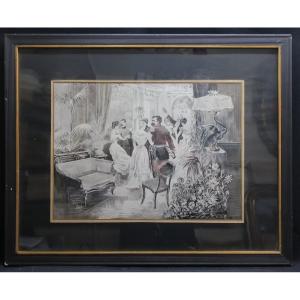 Painting, Gouache Ert Nouveau