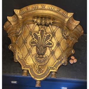 Golden Wood Wall Console