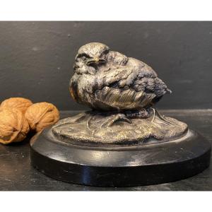 Bronze Sparrow Signed Villeminot