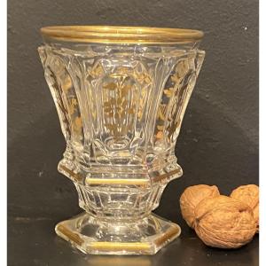 Gold Enamelled Crystal Glass, Charles X Period