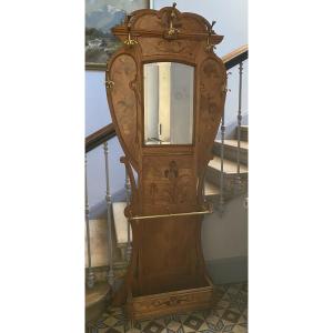 Art Nouveau Coat Rack By Gallé, Nancy School