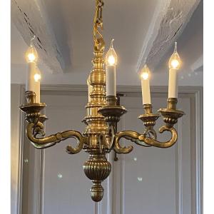 6-light Bronze Chandelier