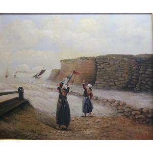 Painting, Signed Marine Painting Beclair