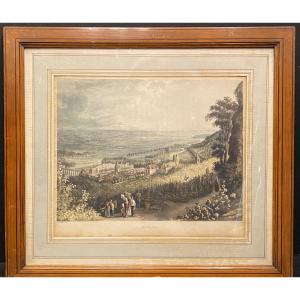 19th Century Colored Engraving; Meulan