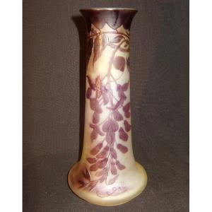 Gallé Vase With Wisteria Decoration