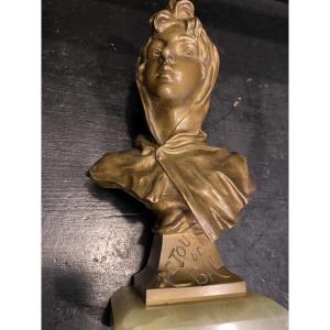 Art Nouveau Bronze Bust