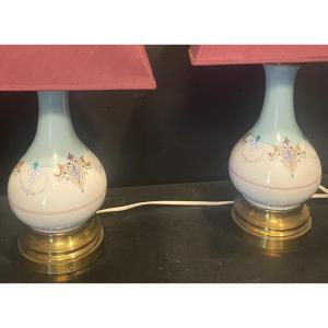 Pair Of Porcelain Lamps