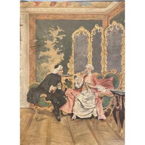 Painting, Picture Signed E Lacroix