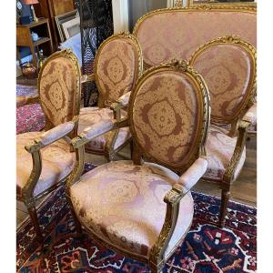 Louis XVI Style Giltwood Living Room