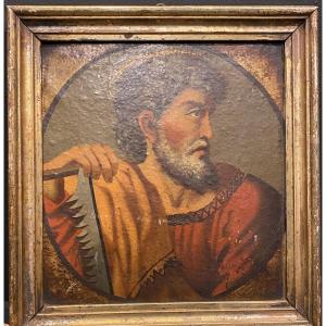 Small Painting Depicting Saint Simon