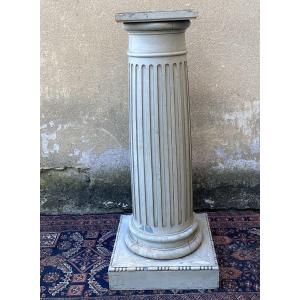 Important Painted Wooden Column