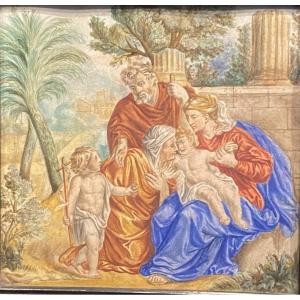 The Holy Family, 17th Century Watercolour