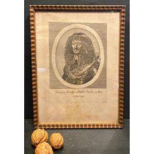 18th Century Engraving, Serene Prince Ac Du Duc Carolus IV Dux Lotharingia