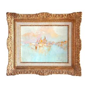 Port Of St Tropez (1971) - Painting By Jacques Cordier (1937 - 1975)