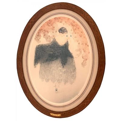 Engraving | Dry Tip - Louis Icart - Butterfly Blue (1888 - 1950)