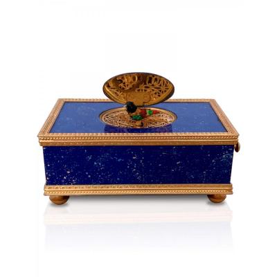 Singing Mechanical Bird - Music Box Lapis Lazuli - Reuge
