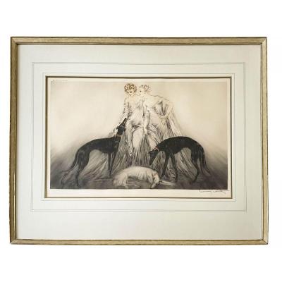 Louis Icart - Coursing III - Aquatint Engraving 1930