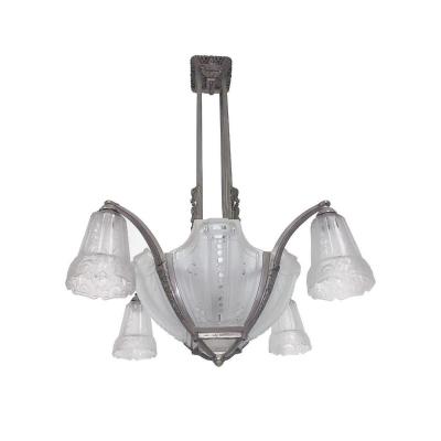 Art Deco Chandelier Around 1930 - Signed P. Maynadier