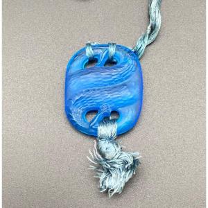 A Serpent Pendant By R.lalique.