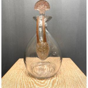 A Satyr Carafe By R. Lalique For Maison Cusenier