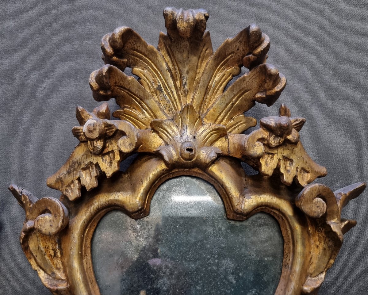 COPPIA SPECCHIERINE NAPOLETANE META' del '700 (LUIGI XV) -photo-3