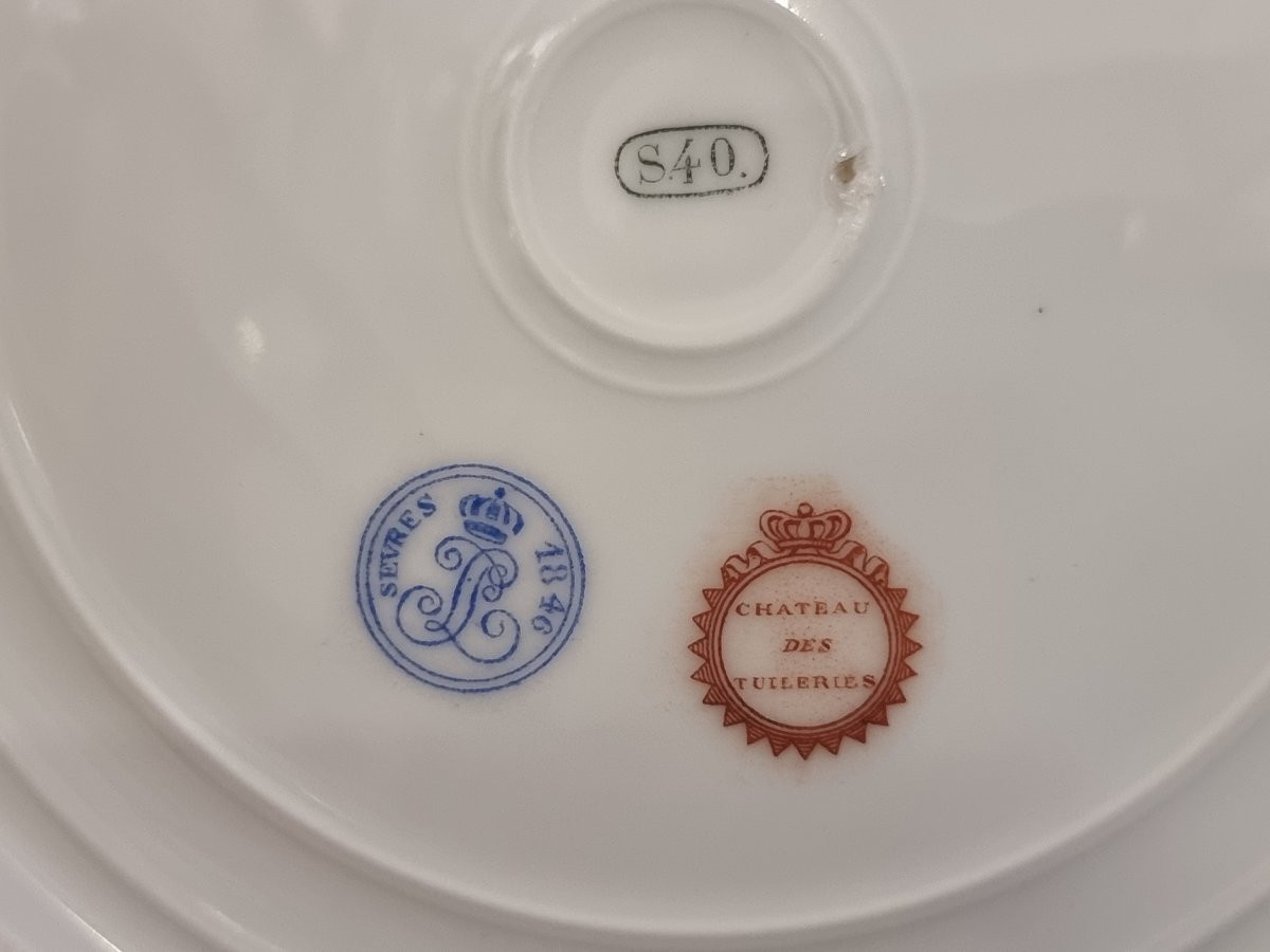 PIATTO DECORATIVO IN PORCELLANA DI SEVRES - XIX secolo-photo-3