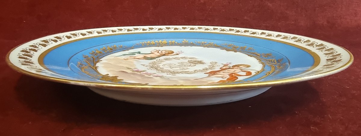 PIATTO DECORATIVO IN PORCELLANA DI SEVRES - XIX secolo-photo-2