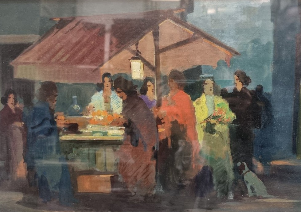 QUADRO - OLIO SU COMPENSATO - FIRMATO RENATO NATALI (LIVORNO 1883-LIVORNO 1979)-photo-2