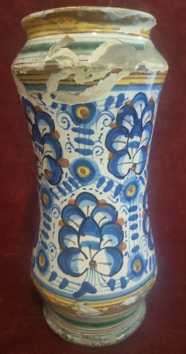 ALBERELLO DA FARMACIA IN MAIOLICA - MONTELUPO O ORVIETO - FINE XVI SECOLO / INIZIO XVII SECOLO-photo-2