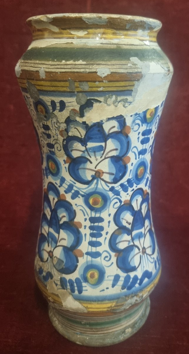 ALBERELLO DA FARMACIA IN MAIOLICA - MONTELUPO O ORVIETO - FINE XVI SECOLO / INIZIO XVII SECOLO-photo-4