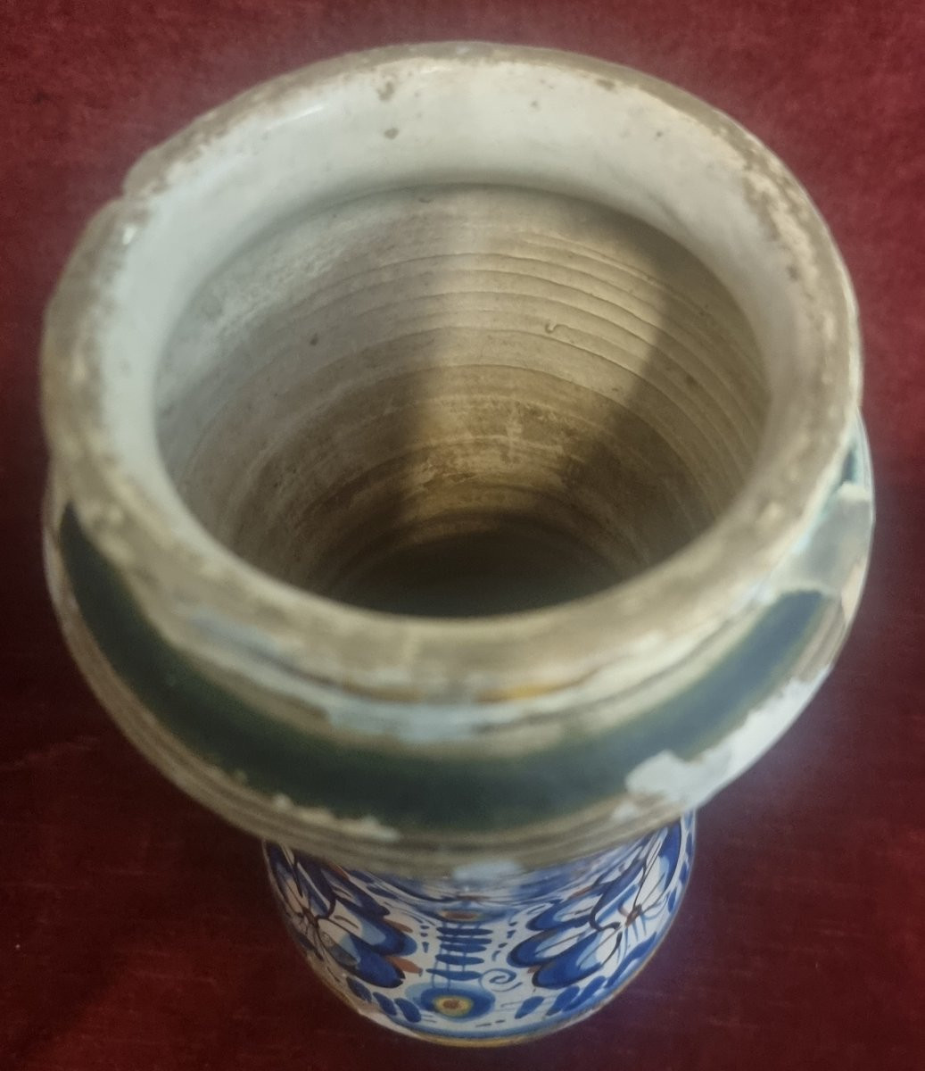 ALBERELLO DA FARMACIA IN MAIOLICA - MONTELUPO O ORVIETO - FINE XVI SECOLO / INIZIO XVII SECOLO-photo-1