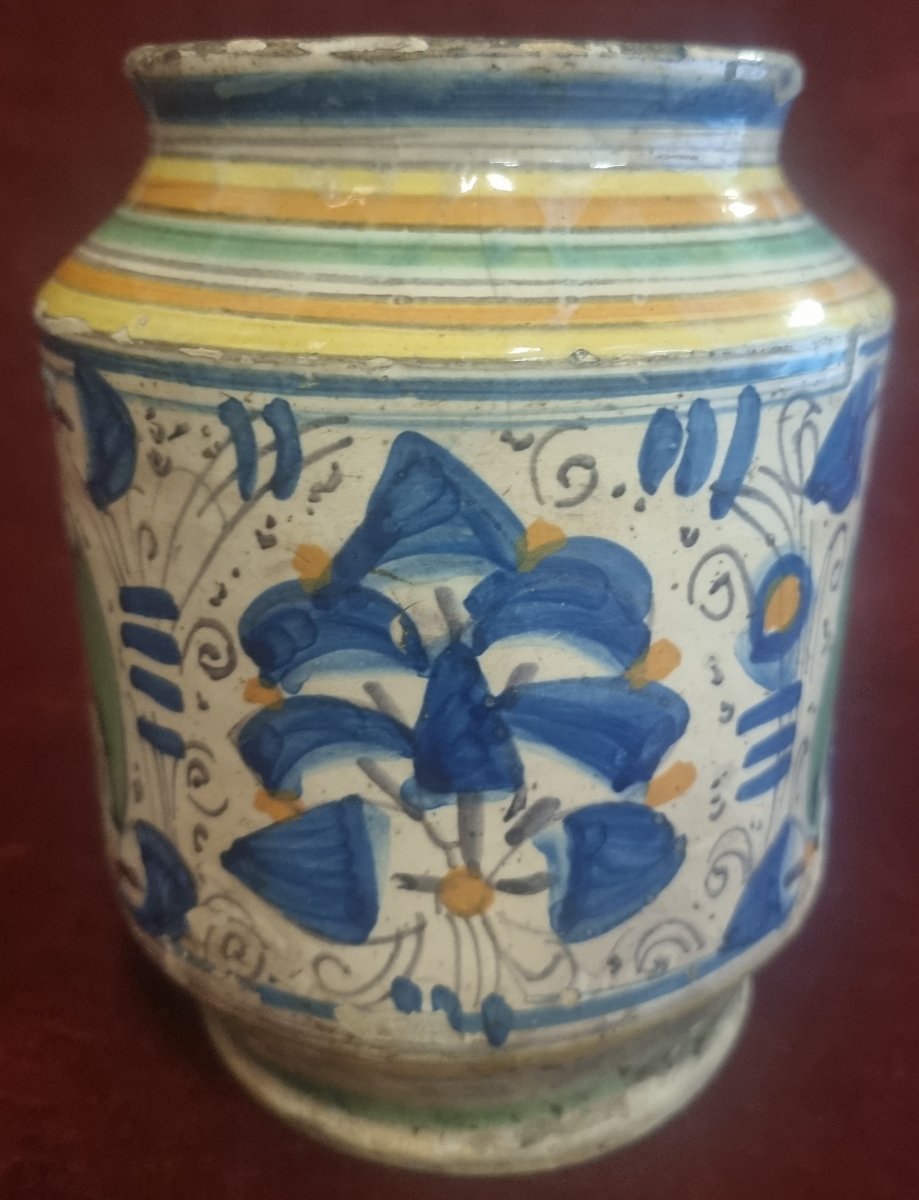 ALBERELLO DA FARMACIA IN MAIOLICA - MONTELUPO O ORVIETO  FINE XVI SECOLO / INIZIO XVII SECOLO-photo-3