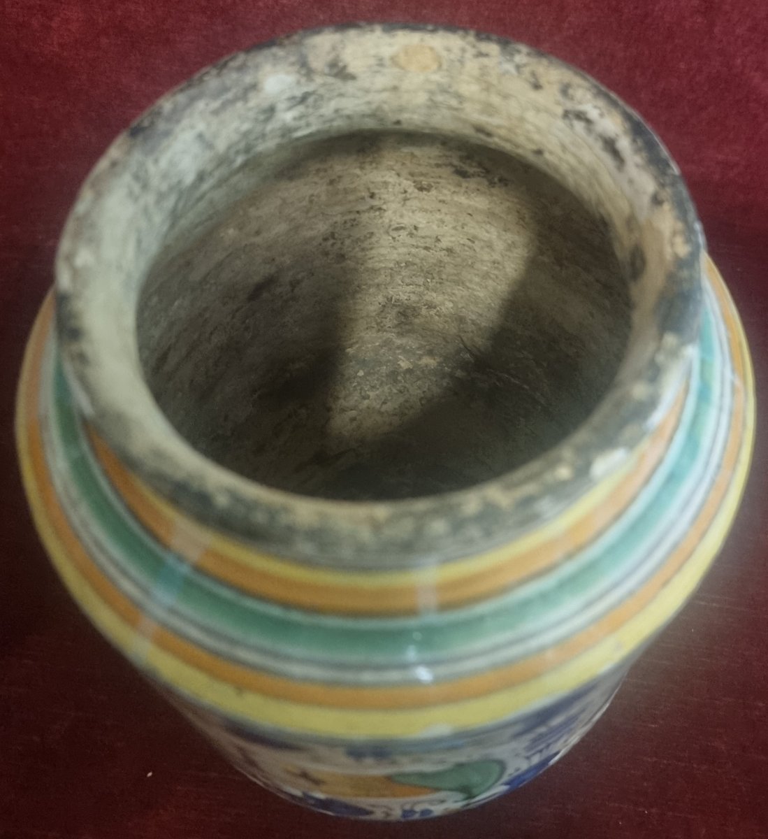 ALBERELLO DA FARMACIA IN MAIOLICA - MONTELUPO O ORVIETO  FINE XVI SECOLO / INIZIO XVII SECOLO-photo-1