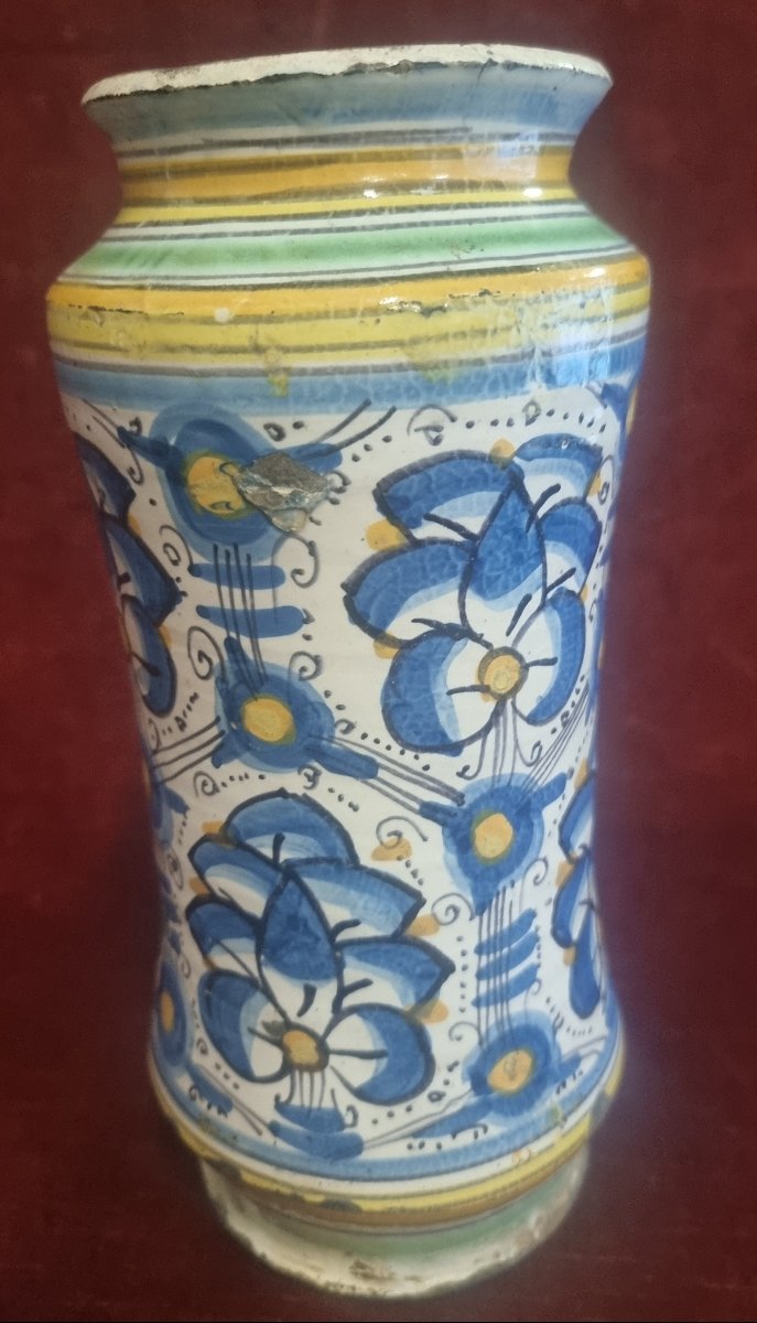 ALBERELLO DA FARMACIA IN MAIOLICA - MONTELUPO O ORVIETO  FINE XVI SECOLO / INIZIO XVII SECOLO-photo-2