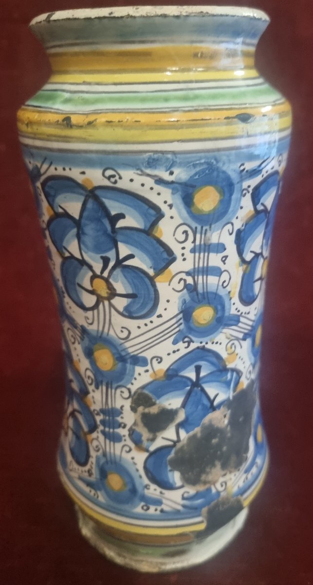ALBERELLO DA FARMACIA IN MAIOLICA - MONTELUPO O ORVIETO  FINE XVI SECOLO / INIZIO XVII SECOLO-photo-4