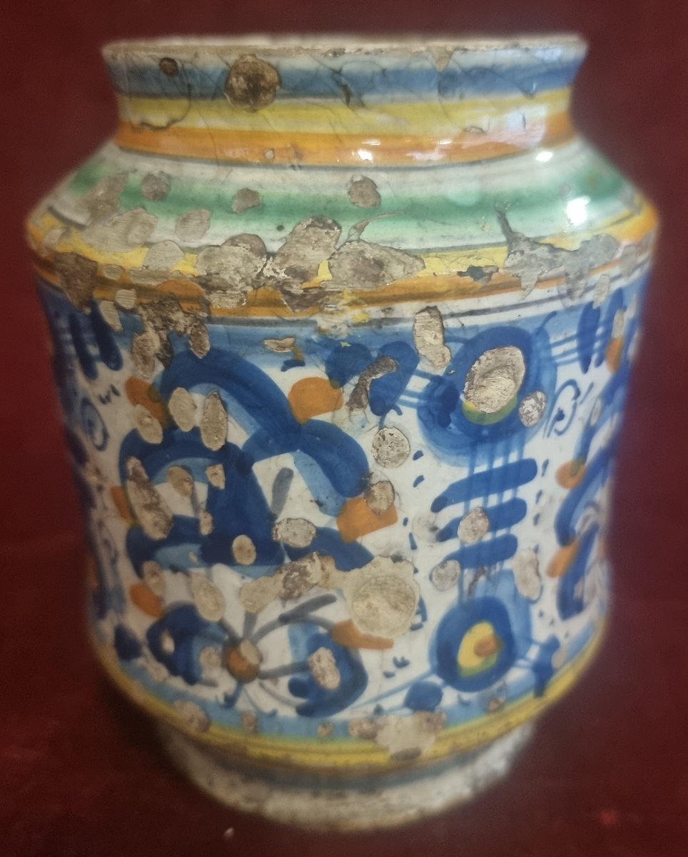 ALBERELLO DA FARMACIA IN MAIOLICA - MONTELUPO O ORVIETO  FINE XVI SECOLO / INIZIO XVII SECOLO-photo-4
